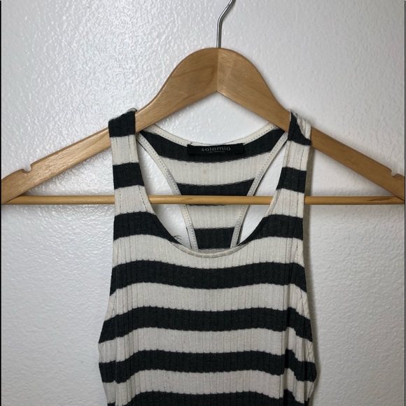 Silencio Los Angeles Black and White Striped Dress - Picture 5 of 8